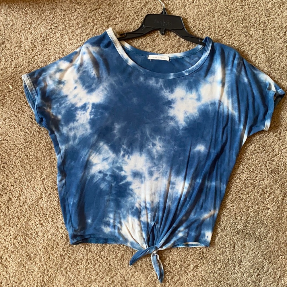 Women’s blue Tie-dye top